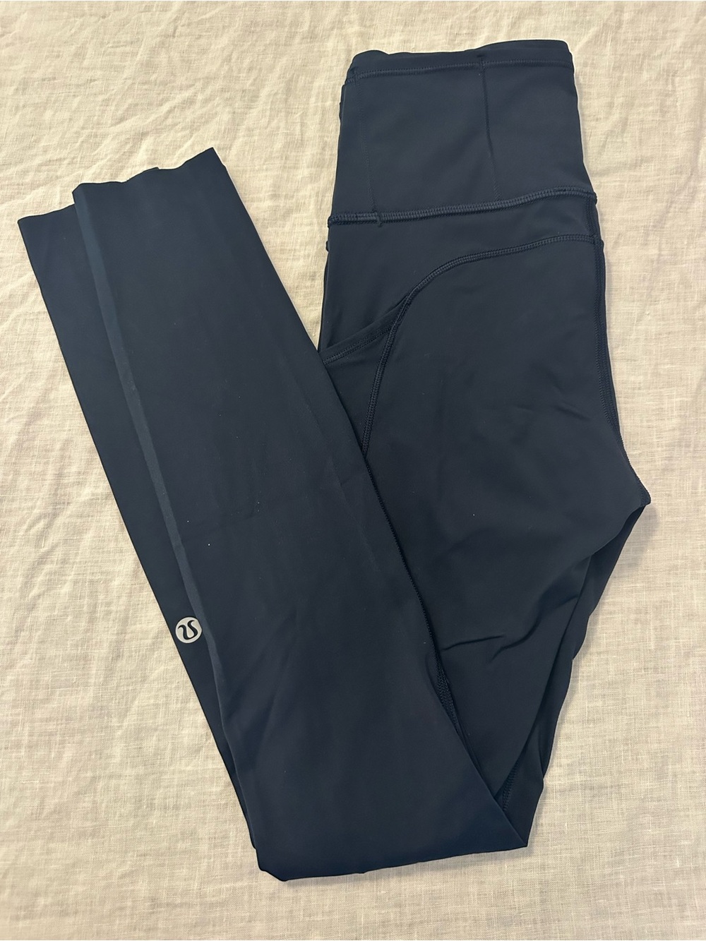 lululemon navy fast and free 28”